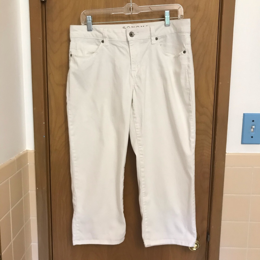 White Sonoma Stretch Denim Capri Pants
